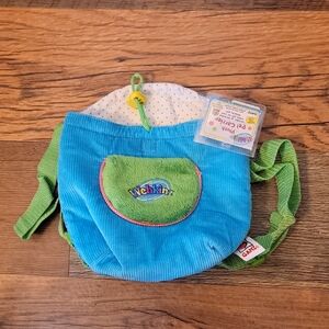 Webkinz Plush Blue & Green Kids Backpack by Ganz